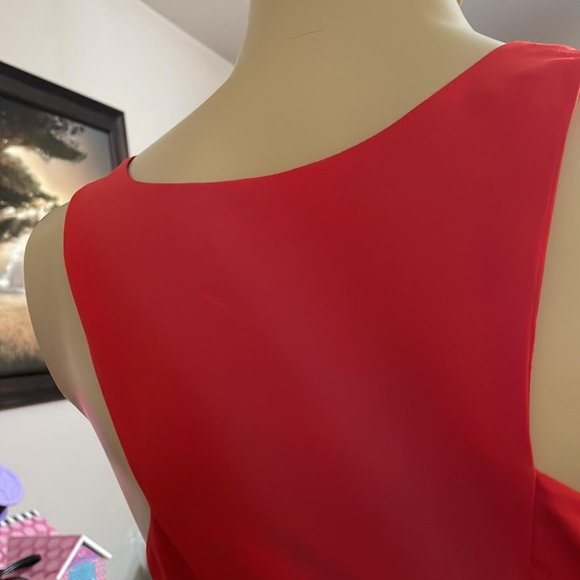 Women XS 2 Vintage Basic Little Red Mini Dress for Layering - Picture 2 of 3